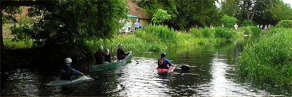 Canoeing on the Moat at the 2005 Sherington Village Fete