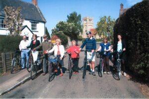 Reconstruction of photo of cyclists in Church End