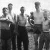 Male group of bathers