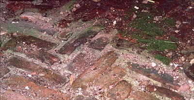 Roman herringbone flooring