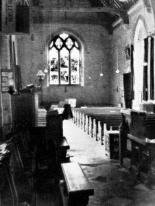 All Saints interior looking west c 1948