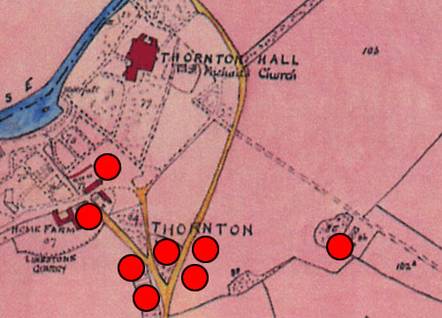 Thornton Estate Map 1904 - Large image sliced up - Please use back button on your browser to return to the Estate page.