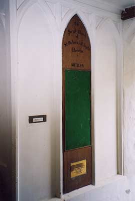 Monumental brass MSVII CHARLES EDWARD THEOBALD on Notice Board