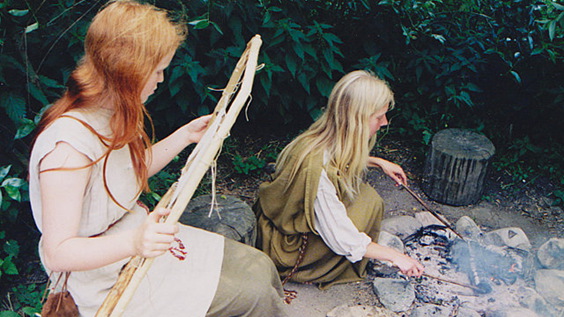 Iron Age girls working