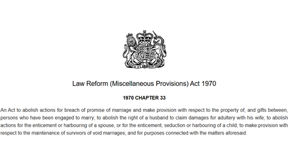 Marriage law reform 1970