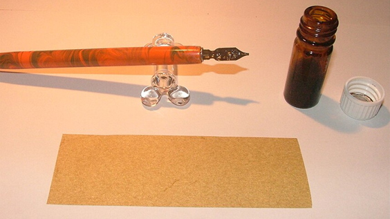 Oak gall ink
