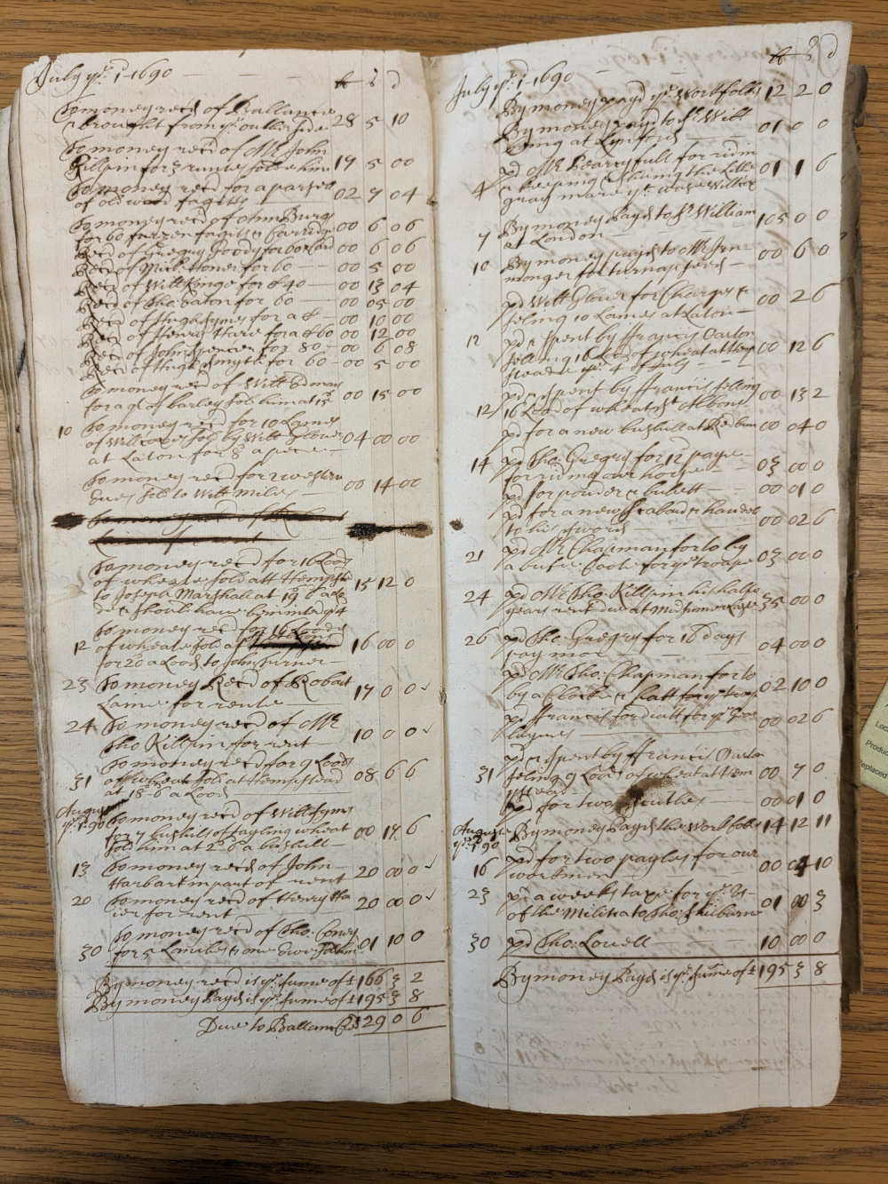 Example of dense cursive handwriting