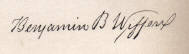 Signature of B. B. Wiffen