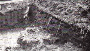Trench during dig