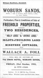 Woburn Sands - Grand Sale of the estate