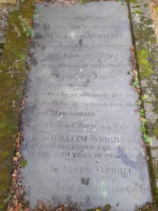 The tomb of William Wright and his two wives, set against the north wall of St. Botolph's.