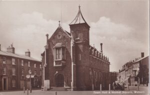 Woburn Town Hall, from an early 20th century postcard.