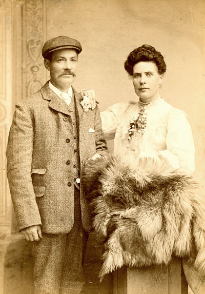 Joseph Lambert & Charlotte Nightingale Tapp on wedding day 1895