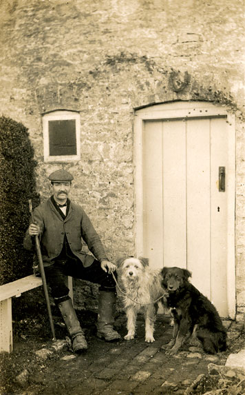 Joseph Lambert with his working dogs