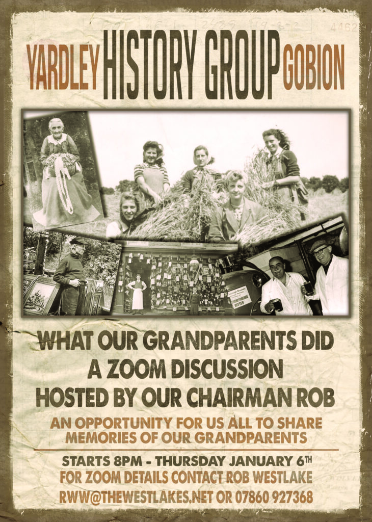 January 2022 History Group Meeting Poster